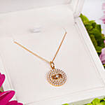 Vega Pave Diamond Evil Eye Necklace With Italian Anchor Chain