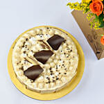 Vegan Butterscotch Cake 8 Portions with Flowers