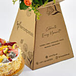 Vegan Fruit Cake with Flowers