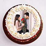 Velvety Photo Cake For Anniversary One Kg