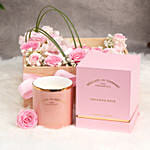 Wallace & Co scented candle in a flower tray