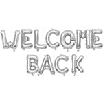 Welcome back Blue and Silver Balloon Decor