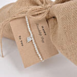 White Beauty Flowers Bouquet With Friendship Band