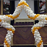 White Gold Balloon Arch