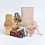 هدية بوكس هدايا خشبي مع نوت بوك أنيق