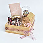 هدية بوكس هدايا خشبي مع نوت بوك أنيق