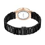 Womens Kenneth Cole New York Crystalized Black Mother Of Pearl Watch