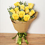 Yellow Roses Bouquet & Ferrero Rocher