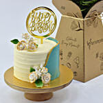 Your Special Birthday Celebration Chocolate Cake with Flowers