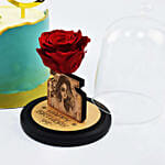 Your Special Birthday Celebration Red velvet Cake with Personalised Forever Rose