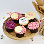 Yummy Cupcakes with Red and Pink Roses