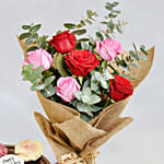 Yummy Cupcakes with Red and Pink Roses