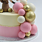 كيكة يوم ميلاد وردي ريد فيلفيت | 1 كيلو