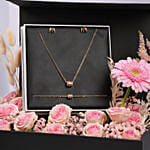 Guy Laroche Gold Plated Crystals Jewelry Gift Set