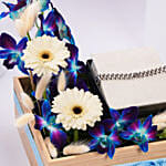 Cerruti 1881 Bracelet for him with Blue orchid Floral Box