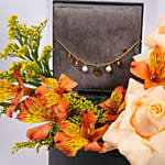 Cerruti 1881 Gold Plated Charms And Pearl Bracelet