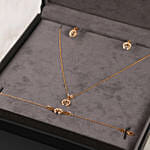 Cerruti 1881 Amalia Gold Plated sparkling stones Jewellery Set