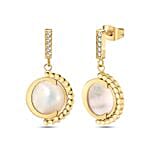 Cerruti 1881 Eclipse Circle Gold MOP Jewellery Set For Her