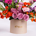 Vibrant Sunset Mix Floral Box Arrangement
