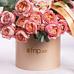 Elegant Peach Rose Bloom Box