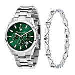 Maserati Watch Green Dial with Bracelet Gift set For Him