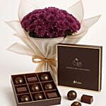 Rustic Purple Bloom with Crunch Chocolate Box Combo