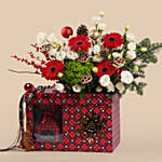 Festive Floral And Cake Gift Set