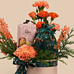 Festive Panettone And Floral Gift Set
