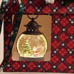 Festive Snow Globe And Flowers Gift Set