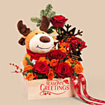 Jolly Reindeer Floral Gift Set