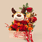 Jolly Reindeer Floral Gift Set