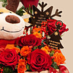 Jolly Reindeer Floral Gift Set