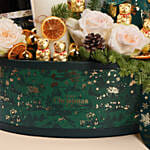 Luxury Christmas Wine And Floral Gift Hamper