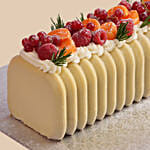 Vanilla Berry Mousse Log Cake