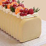 Vanilla Berry Mousse Log Cake