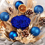 Christmas Frosted Blue Pinecone Bouquet
