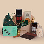 Festive Green Luxe Christmas Basket