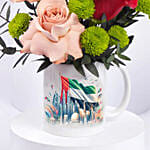 Emirati Womens Day Rose Mug Arrangement