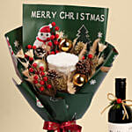 Festive Wine and Nuts Fruit Cake Gift Set