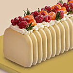 Vanilla Berry Mousse Log Cake