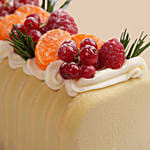 Vanilla Berry Mousse Log Cake