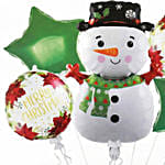 Merry Christmas Snowman Balloons