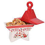 Festive Cookies In Star Jar