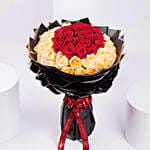 Red and Cream Rose Bouquet