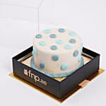 Blue Serenity Blooms with Chocolate Cake