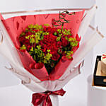 Scarlet Love Bouquet with Red Velvet Cake