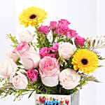 Colorful New Year Flowers Vase