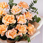 Sweet Peach Rose Bouquet