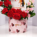 Valentines Day Floral Heart Box with Love Frame