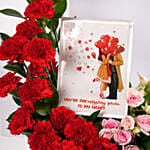 Valentines Day Floral Heart Box with Love Frame